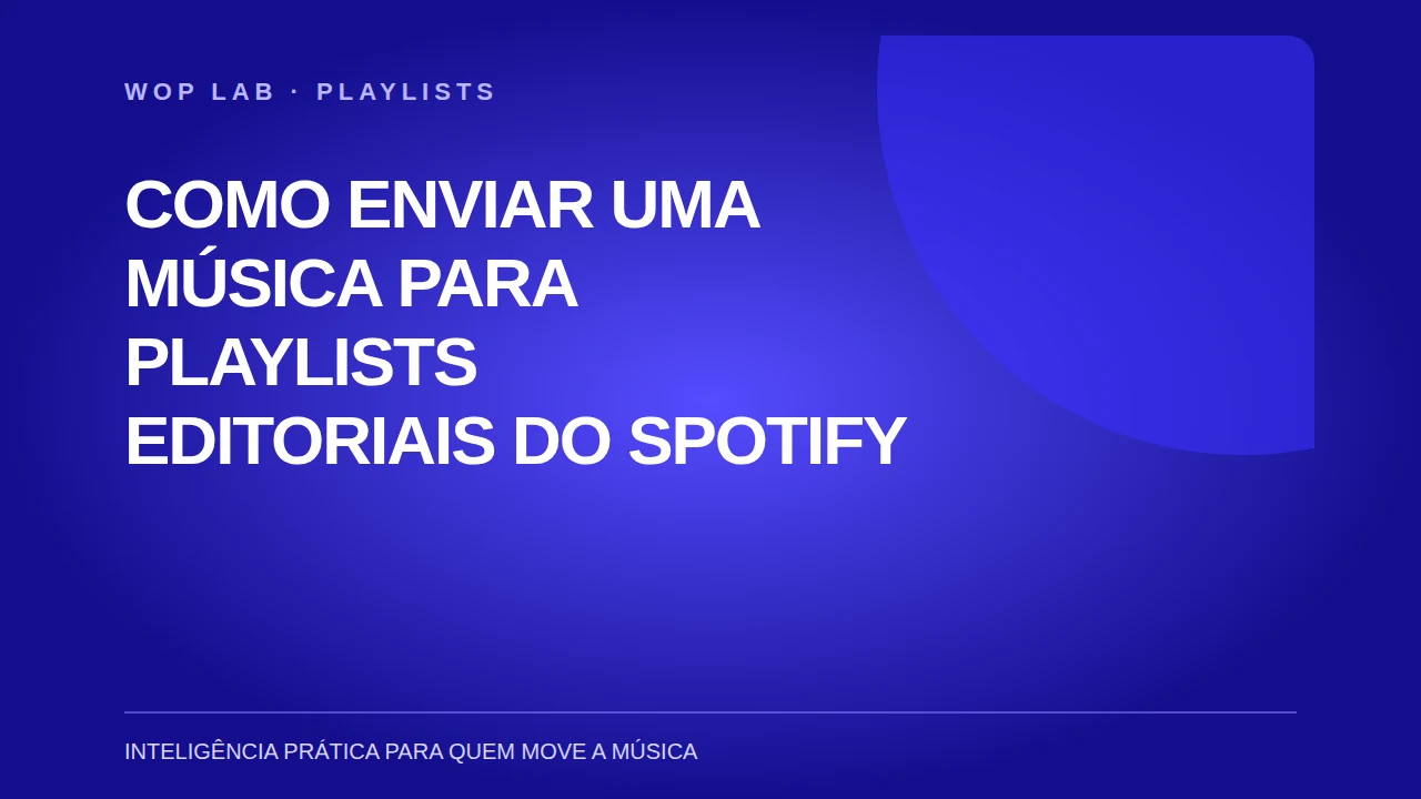 Como enviar uma música para playlists editoriais do Spotify