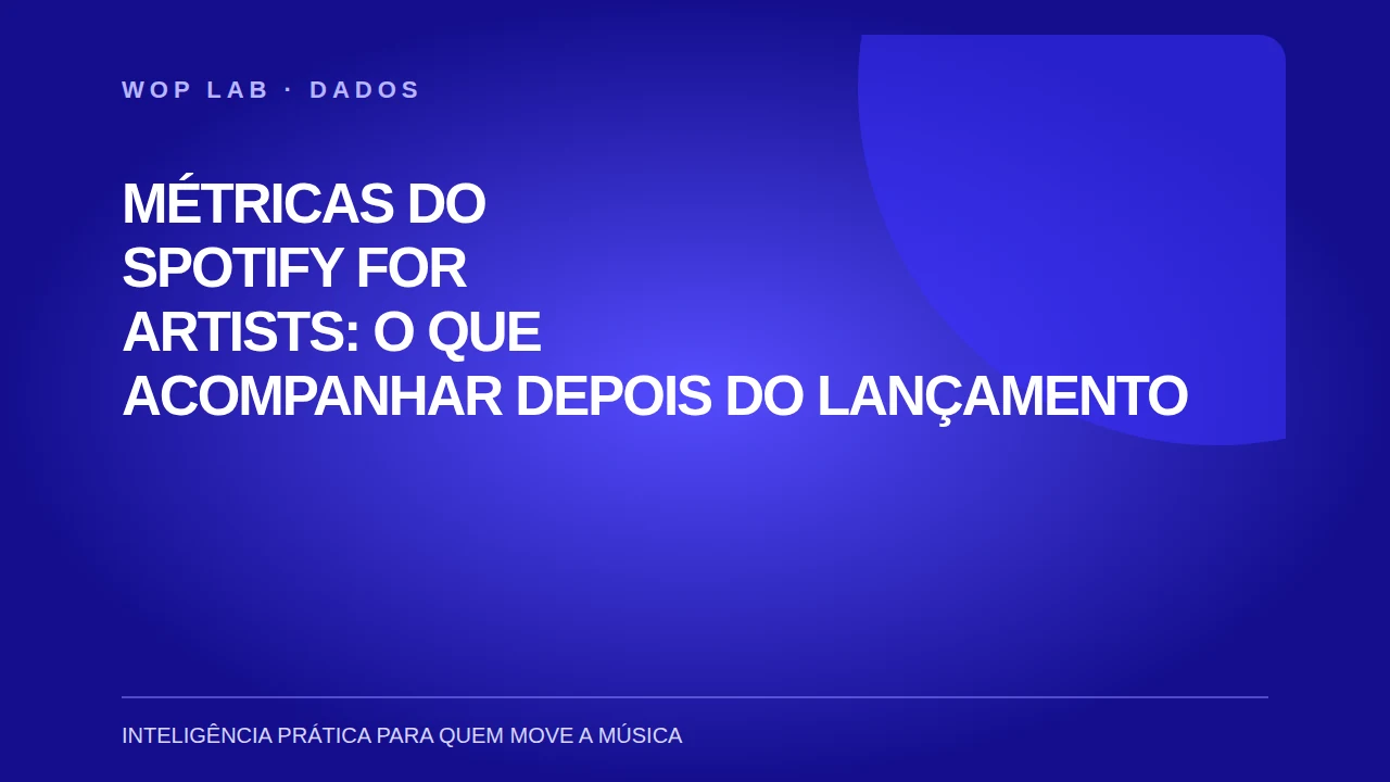 Métricas do Spotify for Artists: o que acompanhar depois do lançamento